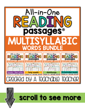 Multisyllabic Words Reading Passages - All-in-One BUNDLE