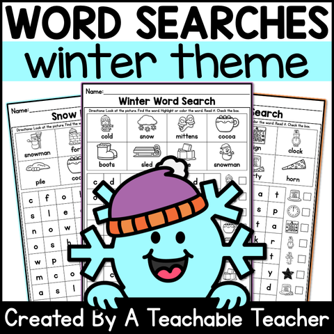 Winter Themed Word Searches