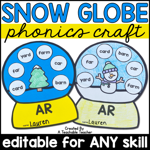 Winter Snow Globe Phonics Craft