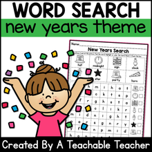 New Years Word Search