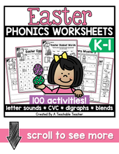 Easter Phonics Bundle- NO PREP