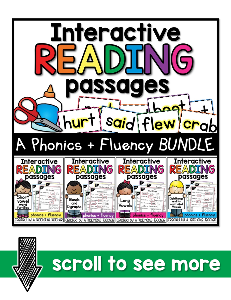 Interactive Reading Material Examples Interactive Reading Passages - The BUNDLE – A Teachable Teacher