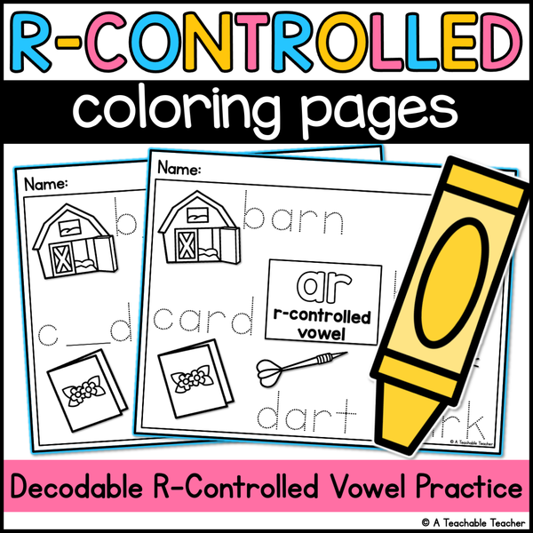 R-Controlled Coloring Pages – A Teachable Teacher