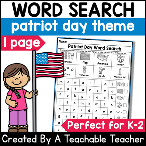 Patriot Day Word Search