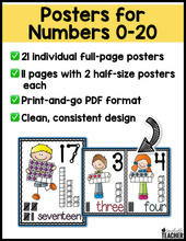 Number Posters 0-20