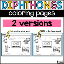 Diphthong Coloring Pages