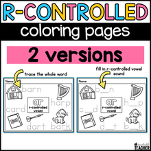 R-Controlled Coloring Pages