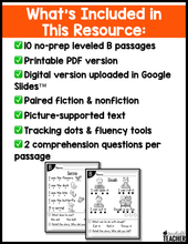 Level B Reading Comprehension Passages and Questions - Set Two