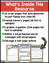 Editable Memory Book - Emoji Theme