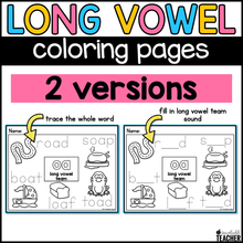 Long Vowel Teams Coloring Pages