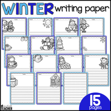 Winter Theme Writing Paper