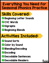 Thanksgiving Phonics Bundle- NO PREP