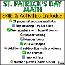 Prepless Kindergarten St. Patrick's Day Math - 15+ Activities