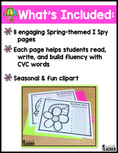 I Spy CVC Words - Spring Edition