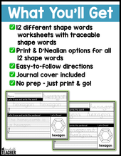 Shape Words Trace and Draw