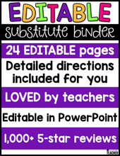 Editable Substitute Binder