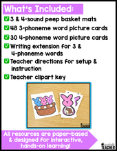 Easter/April Phonemic Awareness Activities: Segmenting & Blending Sounds