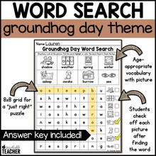 Groundhog Day Word Search