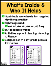 Blend and Read - Words with Diphthongs