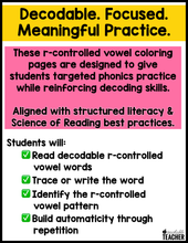 R-Controlled Coloring Pages