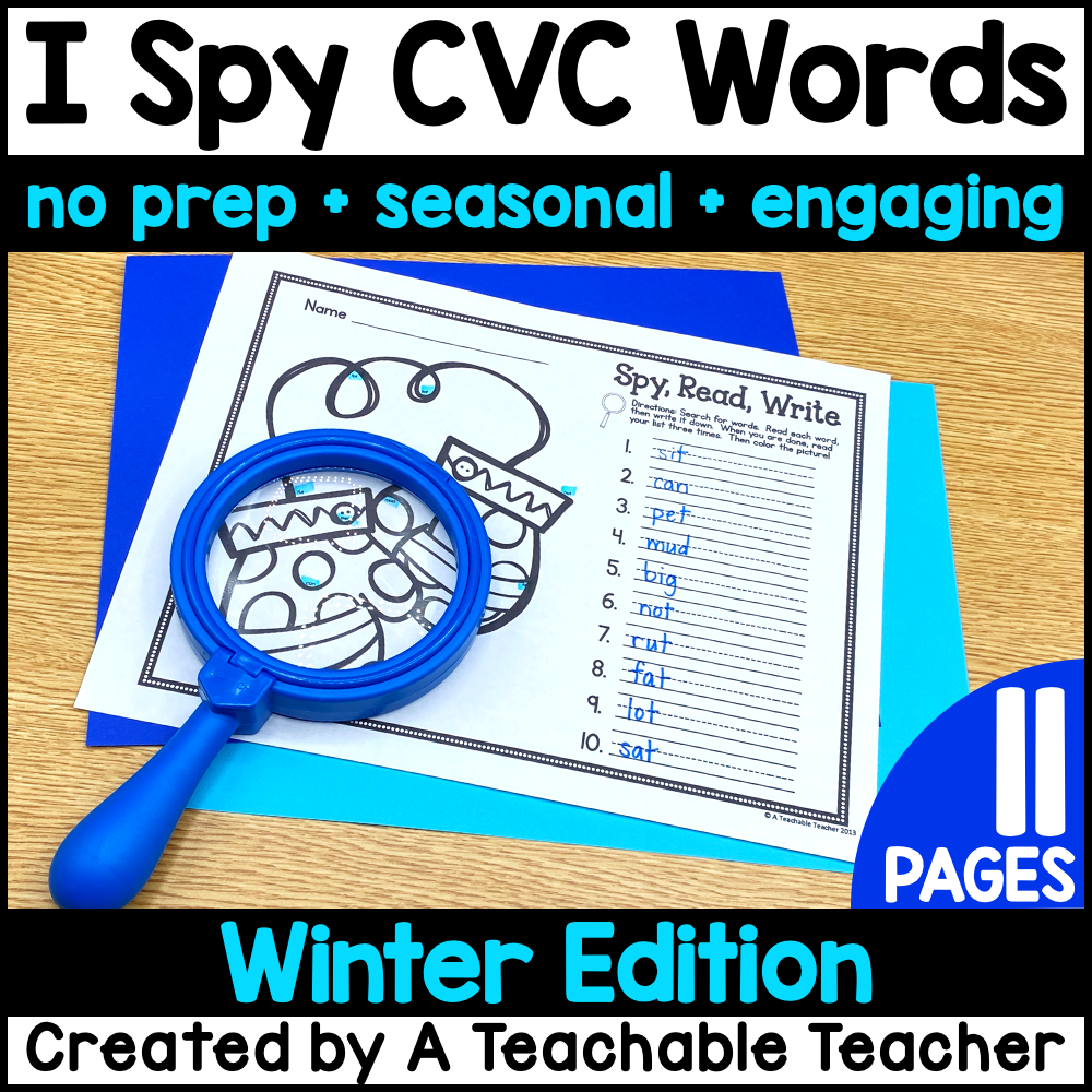 Cvc 978 CVC Write the Room BINGO Bonus I Spy CVC words printable - Educational ...