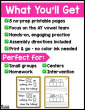Vowel Team AY Activity Book