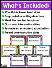 Editable Back to School Powerpoint