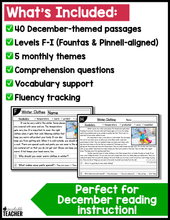 December Guided Reading Passages - Levels F-I