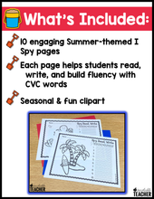 I Spy CVC Words - Summer Edition
