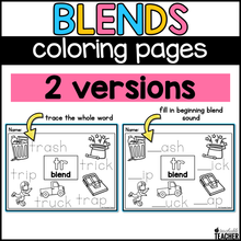 Beginning Blends Coloring Pages