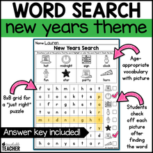 New Years Word Search