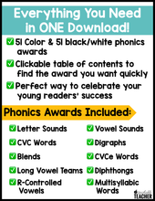 Phonics Awards - Reading Success