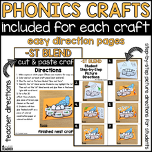 Ending Blends Phonics Crafts