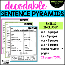Decodable Sentence Pyramids- CVCe Words