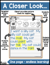 Phonics Based Writing - Long Vowels