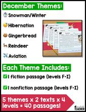 December Guided Reading Passages - Levels F-I