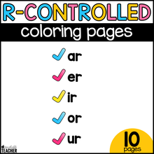 R-Controlled Coloring Pages