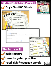 High Frequency Word Sentences for Fluency- Set #1