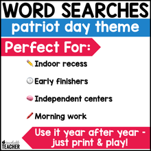 Patriot Day Word Search