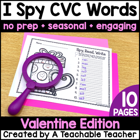 I Spy CVC Words - Valentine Edition