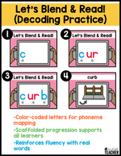 Digital Phonics R-Controlled Vowel Words Google Slides for Decoding and Encoding