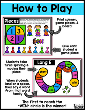 Phonics Word Family Slide Game - Long Vowel Edition