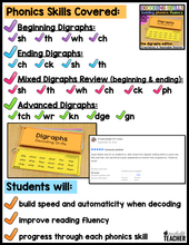 Decoding Drills for Building Phonics Fluency - The Digraphs Edition