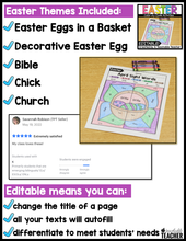 Editable Easter Color-by-Code Activities