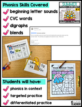 Summer Review Phonics Bundle- NO PREP