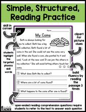 All-in-One Reading Passages - Diphthongs and R-Controlled Vowels Set #2