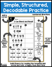Blend and Read - Words with Soft/Hard C/G