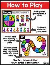 Phonics Word Family Slide Game - Diphthongs and R-Vowels Edition
