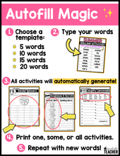 Summer Spelling Activities - EDITABLE