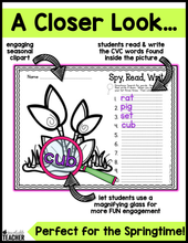 I Spy CVC Words - Spring Edition